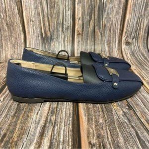 Kenneth Cole Flash Time Women’s Size 7.5 Blue/Gold Slip-On Loafers Shoes